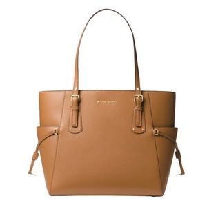 Michael Kors Acorn Voyager East West Leather Tote NWT
